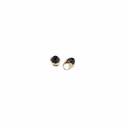 Anillo Sovrani Bronce J10853M14 Chapado Piedra Negra