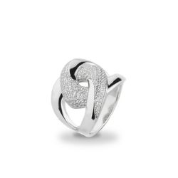 Anillo Sovrani Bronce J10916M17 Plateado Circonitas