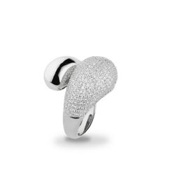 Anillo Sovrani Bronce J10945M15 Plateado Circonitas