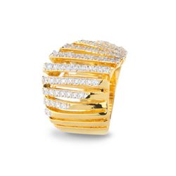 Anillo Sovrani Bronce J11083M15 Chapado Con Circonitas