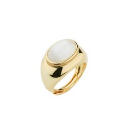 Anillo Sovrani Bronce J8270M17 Chapado Con Piedra Madre Perla