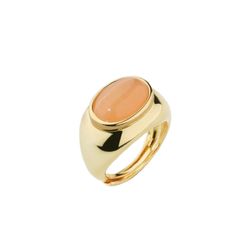 Anillo Sovrani Bronce J8274M13 Chapado Con Piedra Naranja
