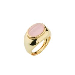 Anillo Sovrani Bronce J8276M17 Chapado Con Piedra Rosa