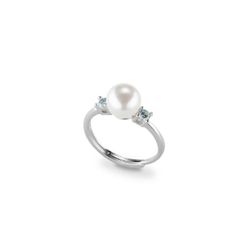 Anillo Sovrani Plata J10484M14 Circonitas Con Perla