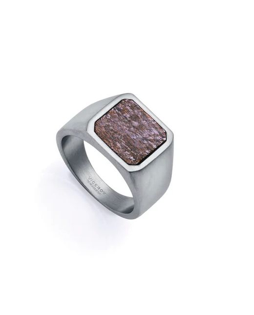Anel de aço Viceroy para homens 75376A02411 Tipo de selo de pedra natural