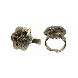 Anillo Xernus Plata Dorada 2NF2590 Floral Calado