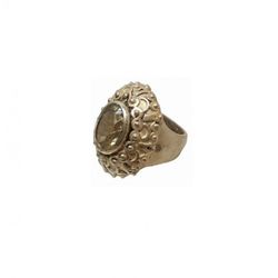 Anillo Xernus Plata Dorada NF2567 Cristal Lagrada