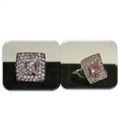 Anillo Xernus Plata NF1055A Circonitas Y Cristales Amatista