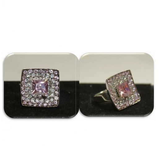 Anillo Xernus Plata NF1055A Circonitas Y Cristales Amatista