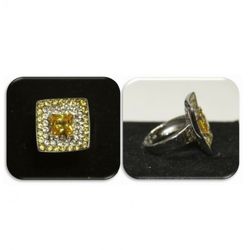 Anillo Xernus Plata NF1055B Circonitas Y Cristales Citrino