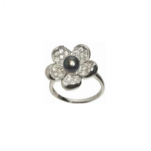 Anillo Xernus Plata NF1636 Flor Con Circonitas