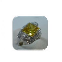 Anillo Xernus Plata NF1668 Circonitas Y Cristal Citrino