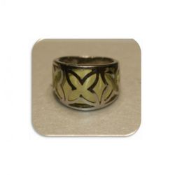 Anillo Xernus Plata NF1760 Flores Con Resina Verde