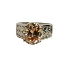 Anillo Xernus Plata NF2012 Cristal Engastado Topacio
