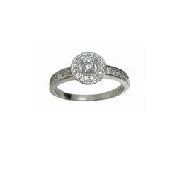 Anillo Xernus Plata NF3324 Rosetón Circonitas