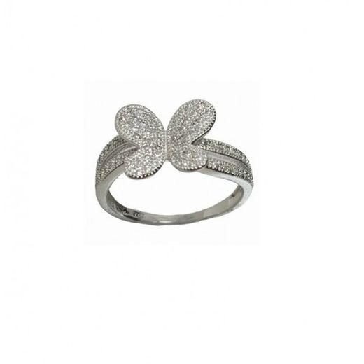 Xernus Silver Ring NF3328 Butterfly Zirconia