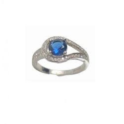 Anillo Xernus Plata NF3396 Circonitas Zafiro