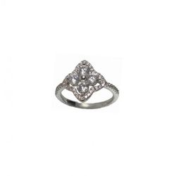 Anillo Xernus Plata NF4053 Rosetón Circonitas