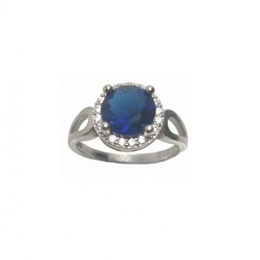 Anillo Xernus Plata NF4058A Circonitas Zafiro