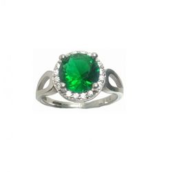 Anillo Xernus Plata NF4058V Circonitas Esmeralda