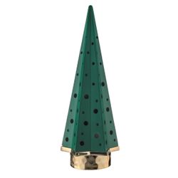Arbol Navidad latón 35cm NT141/2V Verde Luz Led