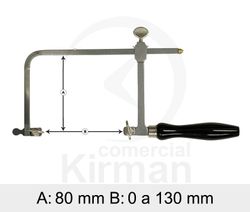 Arco De Sierra Acero 29035 Ajustable Hasta 80x130mm Mango Madera