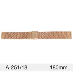 Armis Reloj 18x180mm Acero A-251/18 Premium Malla Rose Terminal Recto
