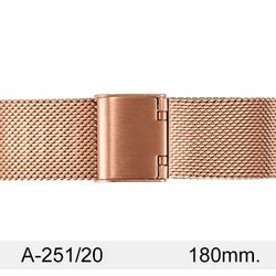 Armis Reloj 20x180mm Acero A-251/20 Premium Malla Rose Terminal Recto