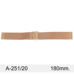 Armis Reloj 20x180mm Acero A-251/20 Premium Malla Rose Terminal Recto