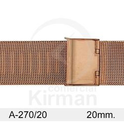 Armis Reloj 20x180mm Acero A-270/20 Premium Malla Rose Terminal Recto