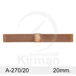 Armis Reloj 20x180mm Acero A-270/20 Premium Malla Rose Terminal Recto
