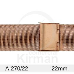 Armis Reloj 22x180mm Acero A-270/22 Premium Malla Rose Terminal Recto