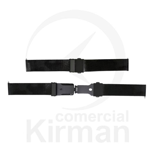 Armis Reloj 22x180mm Acero A-273/22 Standard Malla Negra Terminal Recto