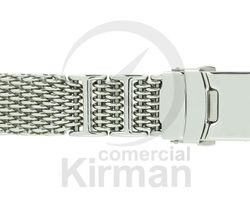 Armis Reloj 22x190mm Acero A-244/22 Premium Malla Milanesa Terminal Recto Cierre Seguridad