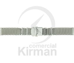 Armis Reloj 22x190mm Acero A-244/22 Premium Malla Milanesa Terminal Recto Cierre Seguridad