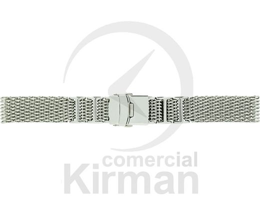 Armis Reloj 22x190mm Acero A-244/22 Premium Malla Milanesa Terminal Recto Cierre Seguridad
