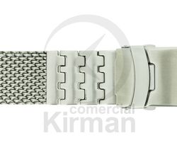 Armis Reloj 22x210mm Acero A-243/22 Premium Malla Milanesa Terminal Recto Cierre Seguridad