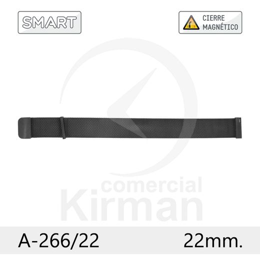 Armis Reloj 22x210mm Acero A-266/22 Smart IPG Negro Terminal Recto