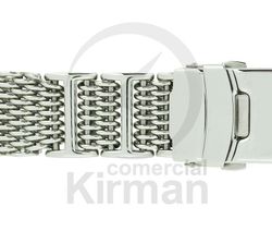 Armis Reloj 24x190mm Acero A-244/24 Premium Malla Milanesa Terminal Recto Cierre Seguridad