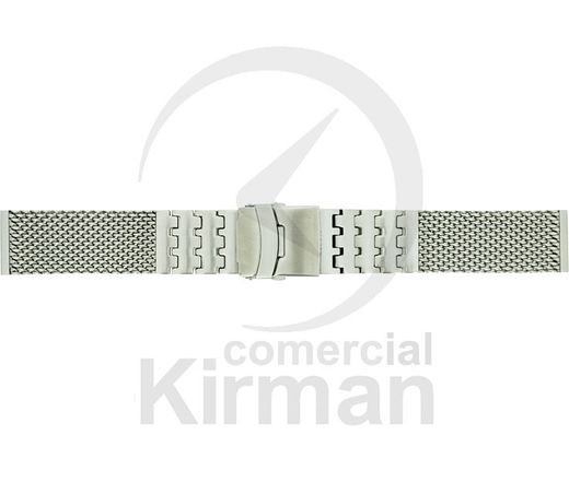 Armis Reloj 24x210mm Acero A-243/24 Premium Malla Milanesa Terminal Recto Cierre Seguridad