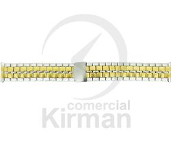 Armis Reloj Acero 18/20x175mm A-105 Standard Bicolor Dorado Terminal Recto