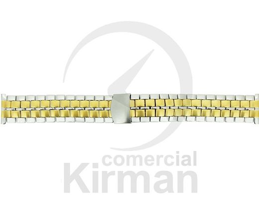 Armis Reloj Acero 18/20x175mm A-105 Standard Bicolor Dorado Terminal Recto