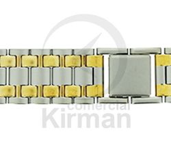 Armis Reloj Acero 18/20x175mm A-7 Standard Bicolor Dorado Terminal Recto