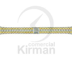 Armis Reloj Acero 18/20x175mm A-7 Standard Bicolor Dorado Terminal Recto
