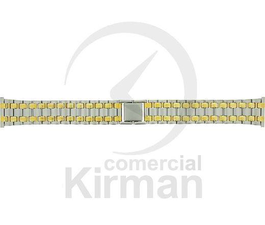 Armis Reloj Acero 18/20x175mm A-7 Standard Bicolor Dorado Terminal Recto