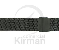 Armis Reloj Acero 18/20x180mm A-240/20 Standard Malla Negro Terminal Recto