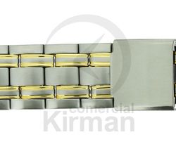 Armis Reloj Acero 18/20x180mm A-65 Standard Bicolor Dorado Terminal Curvo