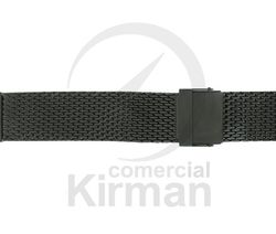 Armis Reloj Acero 18x180mm A-240/18 Standard Malla Negro Terminal Recto
