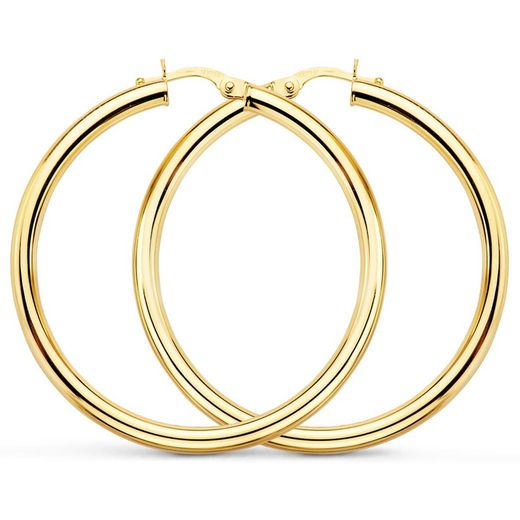 9kts Gold Hoops 41x3mm 9K9000-4130 Round
