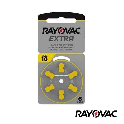 Bateria para aparelho auditivo Rayovac RA-PR536 Tipo PR-536 (10) 1,4 V - Cartela (6) Baterias